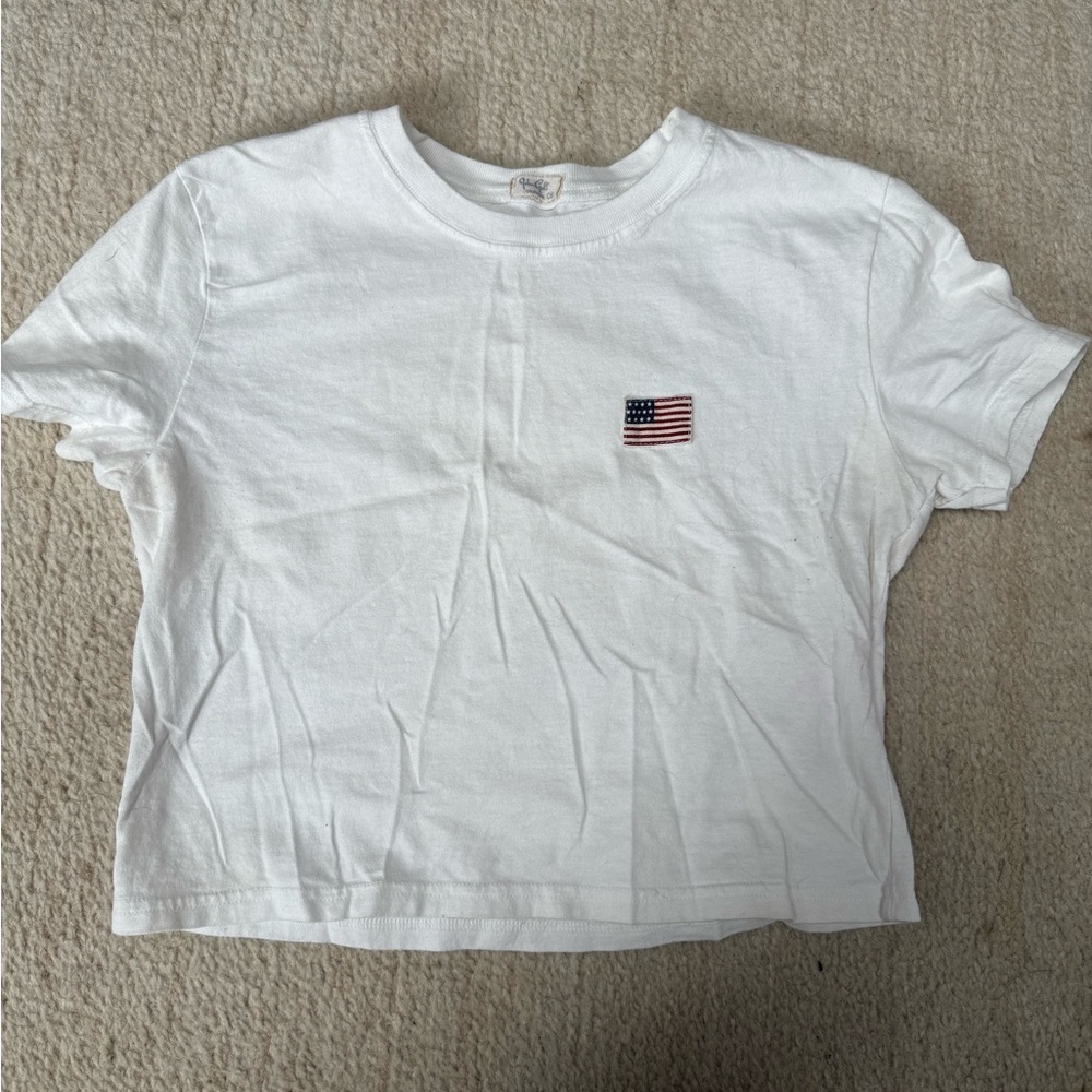 Brandy Melville white cropped tee shirt